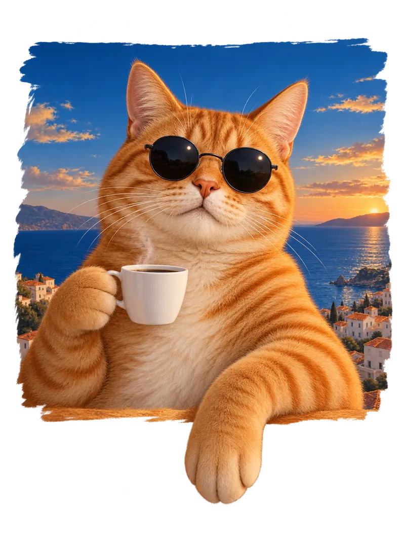 Cat — The seaside